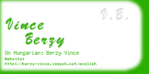 vince berzy business card